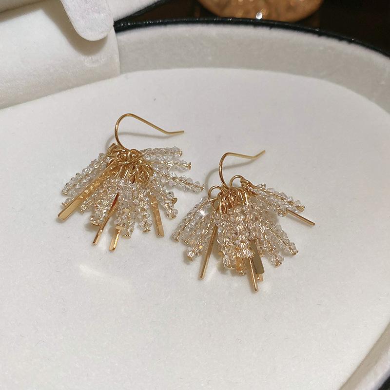 Silver Needle with Diamonds Flower Stripes Pearl Stud Earrings Medieval Vintage Retro Earrings Light Luxury Niche Earrings