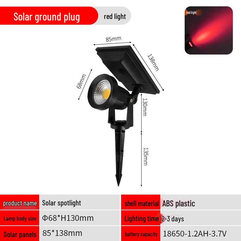 Waterproof Outdoor Solar LED Spotlights for Landscapes and Courtyards