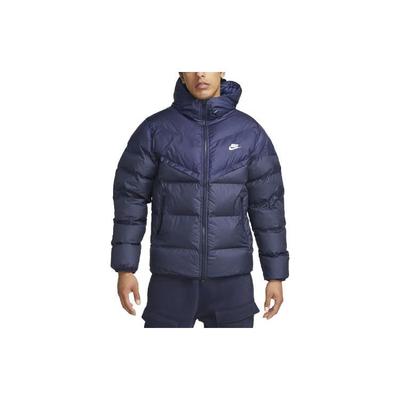 Мужская куртка с капюшоном и длинными рукавами Storm-Fit Windrunner Primaloft® Solid Logo, темно-синяя, FB8185-410