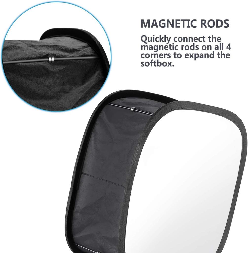 Neewer Складной рассеиватель софтбокса, совместимый с видеосветом 660 480, внешний 16,3"x6,5" внутренний 9,8"x8,7" для портретной видеосъемки в фотостудии