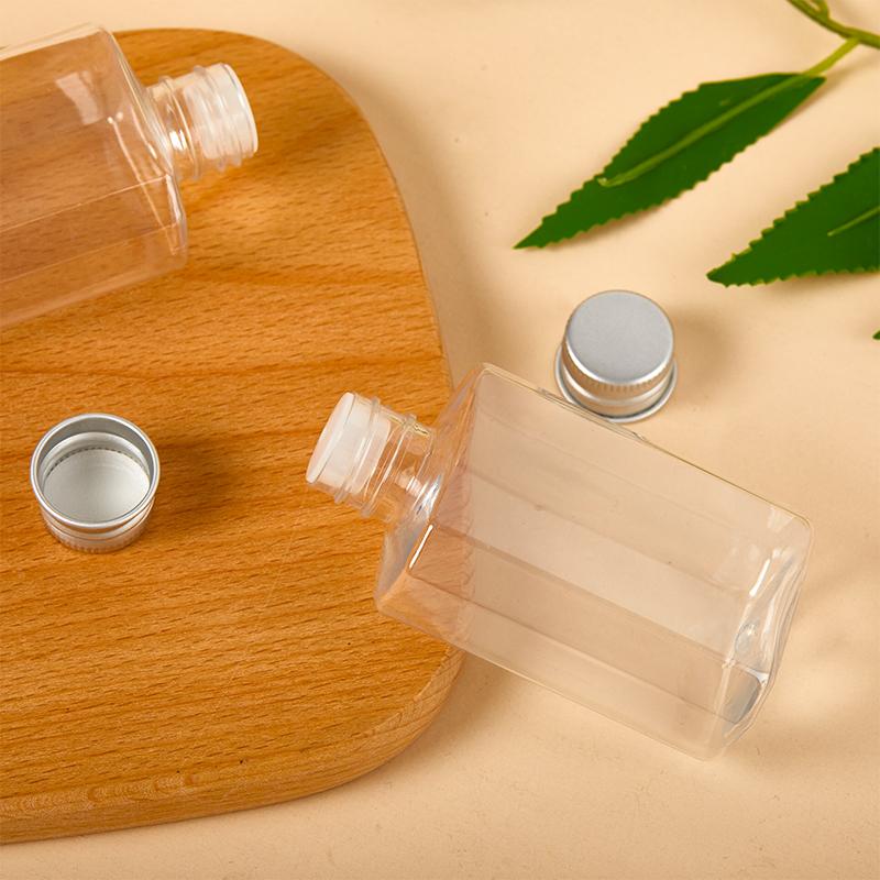 5/10Pcs 80Ml Empty Bottle Clear Pet With Aluminum Screw Cap And Plug Cosmetic Container Travel Portable Lotion Cream Clear Tube