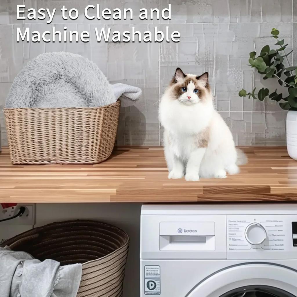 40 см круглая кровать для домашних животных для большой собаки, супер мягкая кровать для кошки, длинный плюшевый домик для собаки среднего размера, зимние теплые коврики для сна