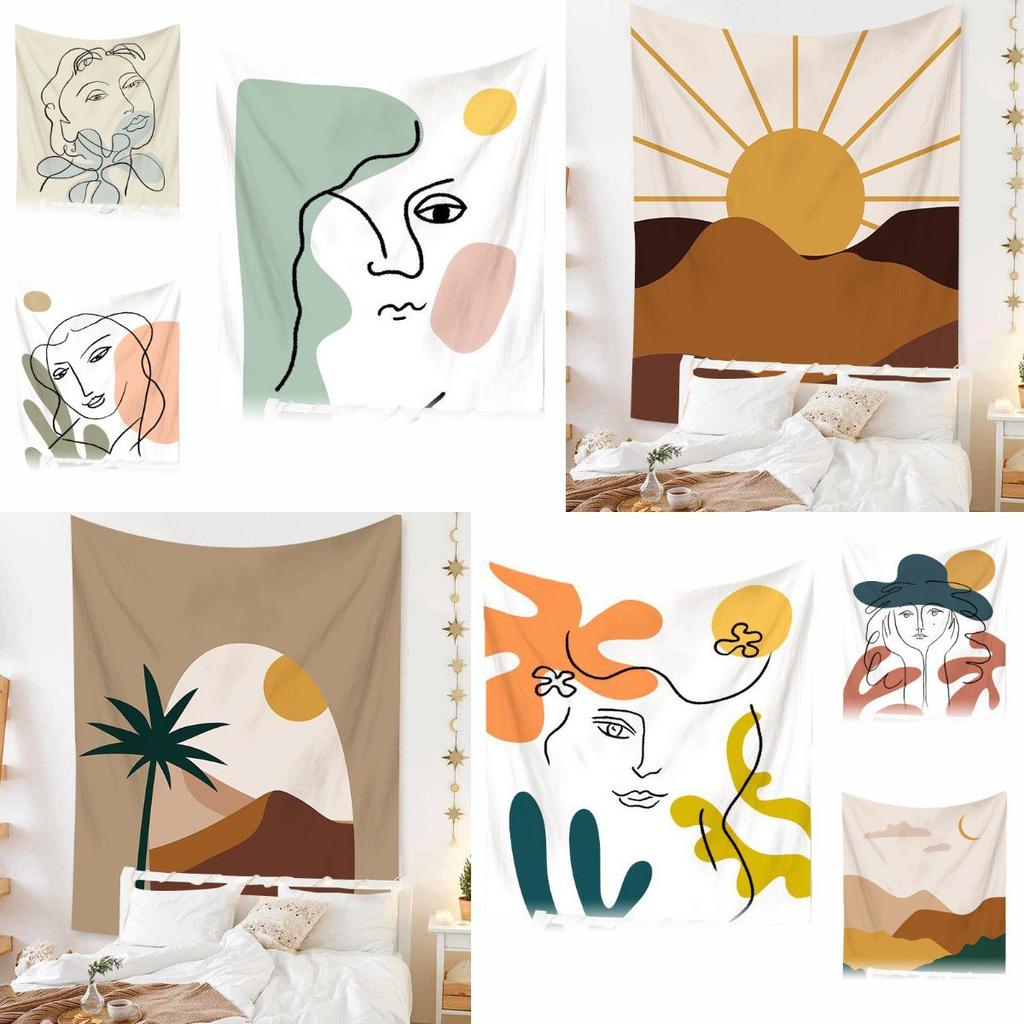 Wall Tapestry Hanging Bedroom Aesthetic Sun Moon Art Decor Background Prop Photo