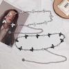 European and American Metal Bow, Flower Chain Belt, Waist Chain, Women's Summer Decorative Dress, Fine Chain Accessories, Ins