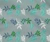 oneOone Cotton Flex Dusty Blue Fabric Leaves Quilting Supplies Print Sewing Fabric By The Yard 40 Inch