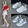 Summer New Hollow Dad Shoes Women's Breathable Casual Thick Baseplate Shoes 9888