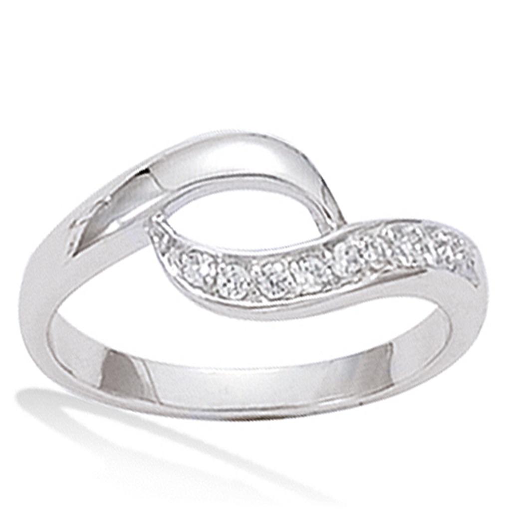 Silver Ring 'Câlin' White Silver (rhodium) - 8 Mm