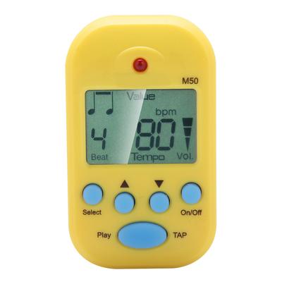 Meideal Mini LCD Digital M50 Metronome Beat Tempo Гитарный музыкальный аксессуар с батареей(желтый)