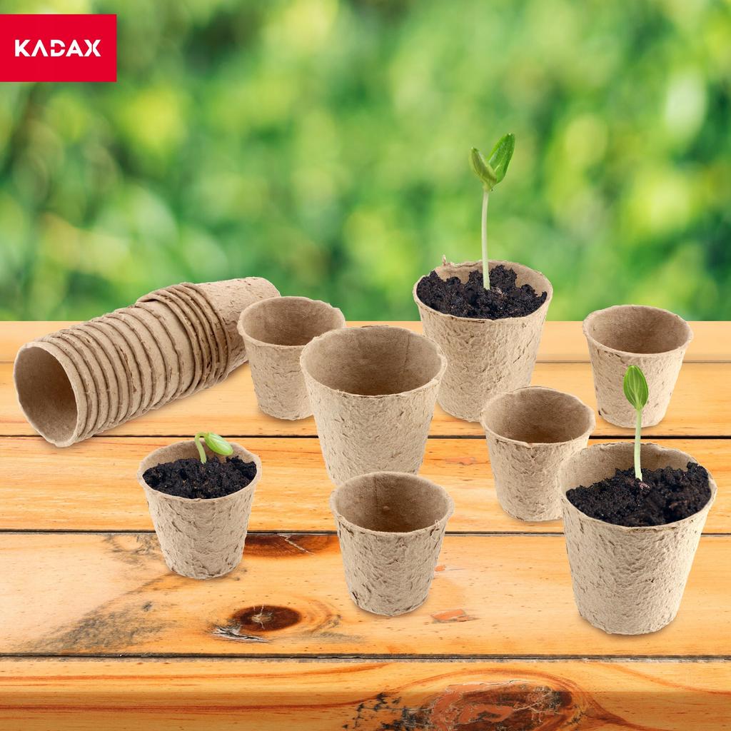 KADAX 24x Doniczki Torfowe Rozsadowe 8cm Biodegradowalne Rozsady Sadzonki