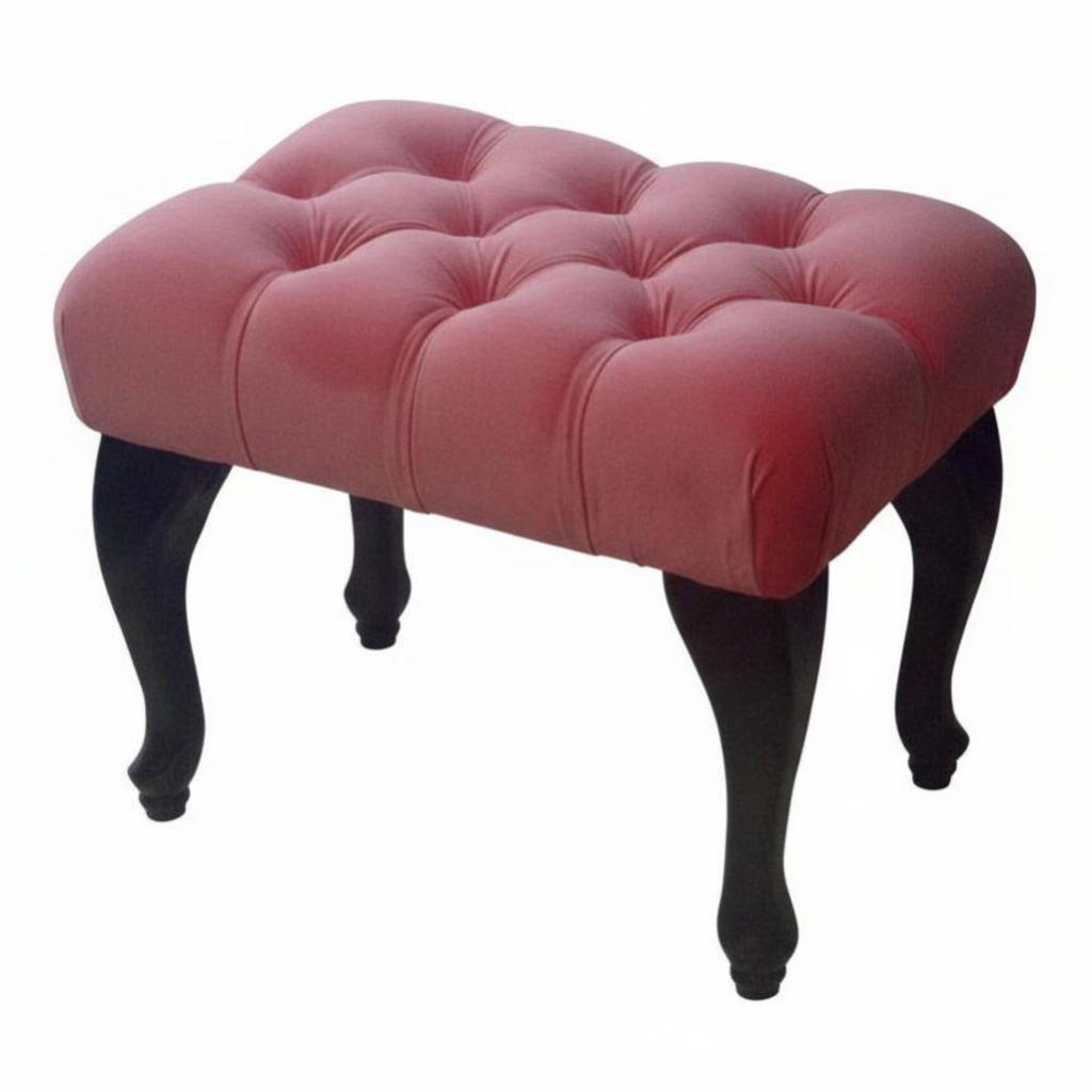 Upholstered Ottoman European & Design Tufted Textured Textile Ottoman Versatile Cushiony Padding for Homeowners