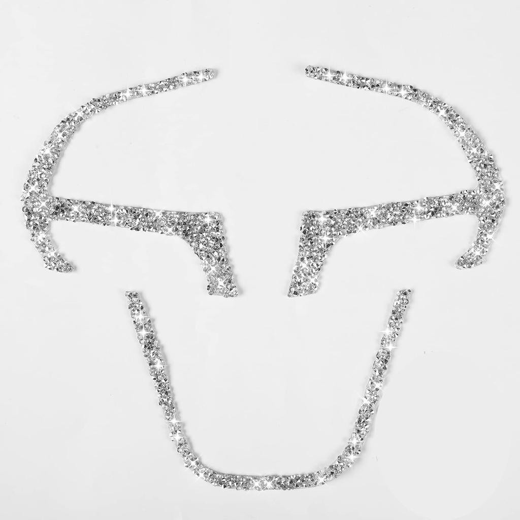 Toworldit Interior Accessories Bling Crystal Rhinestone Steering Wheel Dashboard Decoration Cover Trim Sticker Compatible with Dodge Challenger 2015-