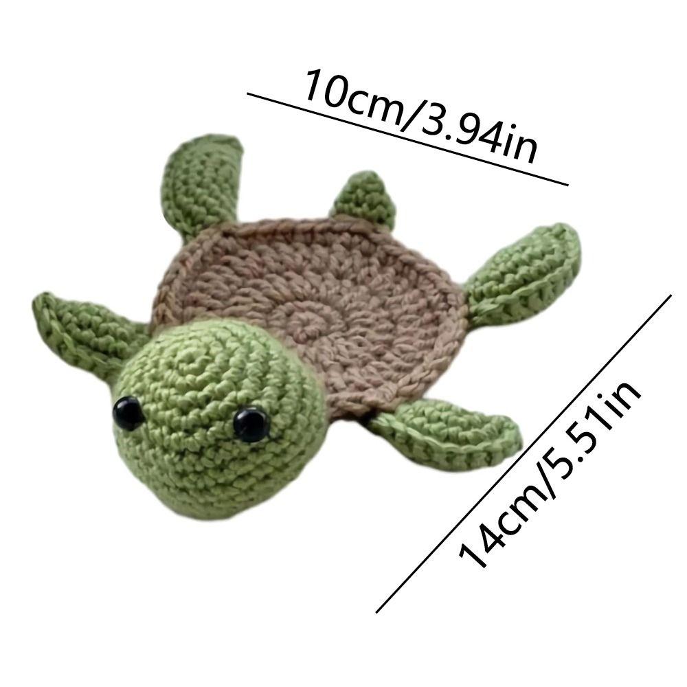 Heat-resistant Duck Crochet Coasters Table Protection Handmade Animal Cup Mat Reusable Absorbent Woven Water Cup Pad Tabletop