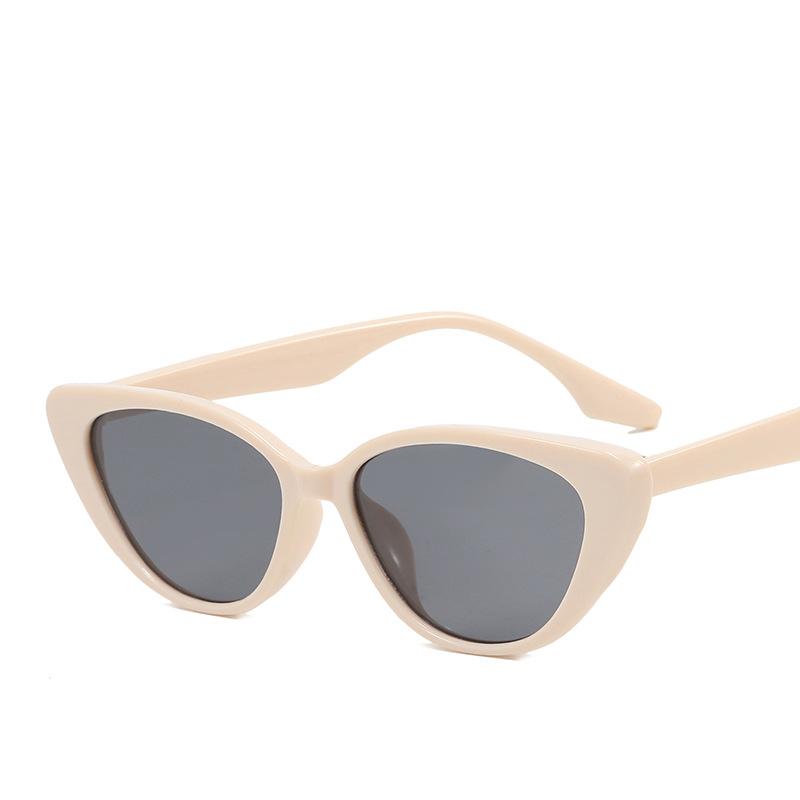 Очки Солнцезащитные очки в маленькой оправе Треугольные модные кошачий глаз Индивидуальные ретро Простые аксессуары