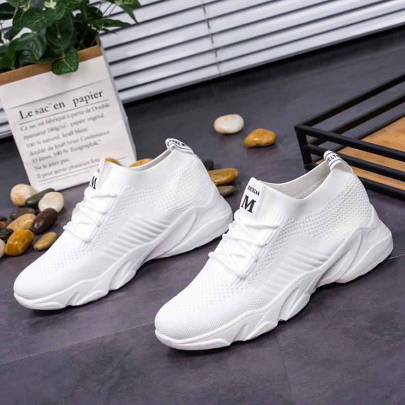 Женская обувь Весна Новые спортивные туфли Fly-woven Mesh Дышащие ультралегкие повседневные модные трендовые туфли для женщин