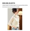 Women's High Neck Warm Slimming Long Sleeve T-Shirt - 2025 Autumn Collection