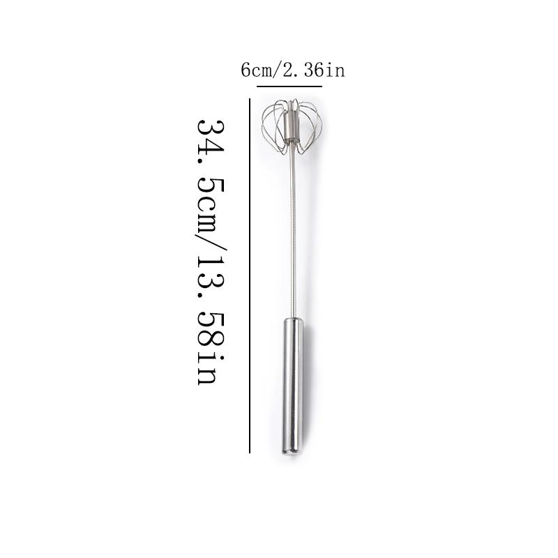 Stainless Egg Beater Semi-automatic Rotating Egg Stiring Cream Whisk Hand-held Mixer Kitchen Baking Gadgets 2