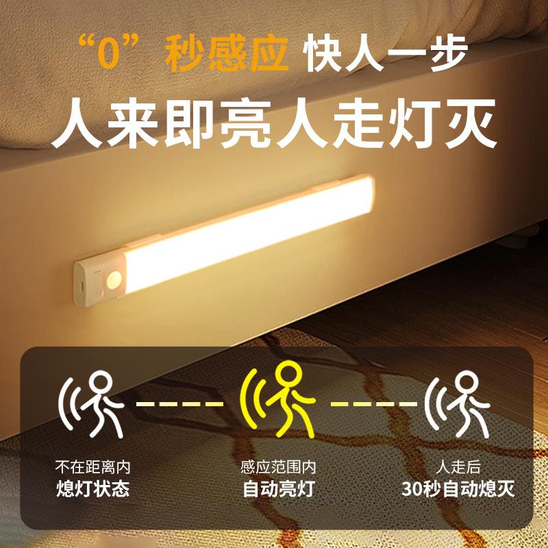 Ультратонкая интеллектуальная светодиодная лента с индукцией человеческого тела, магнитная присоска, самоклеящаяся светодиодная лента для гардероба, перезаряжаемый винный шкаф