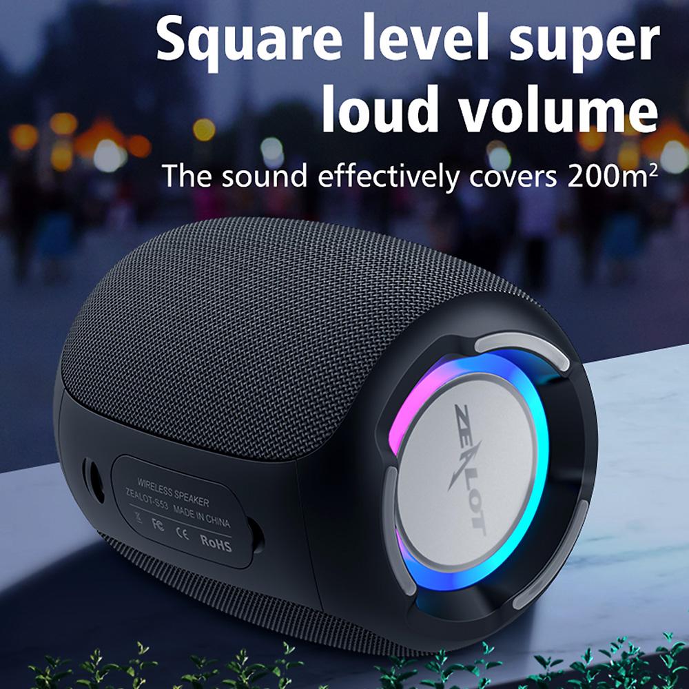 Zealot S53 Черный Мини Bluetooth Динамик Портативная Беспроводная Колонка Водонепроницаемая HIFI Качество Звука Без Потерь Стерео