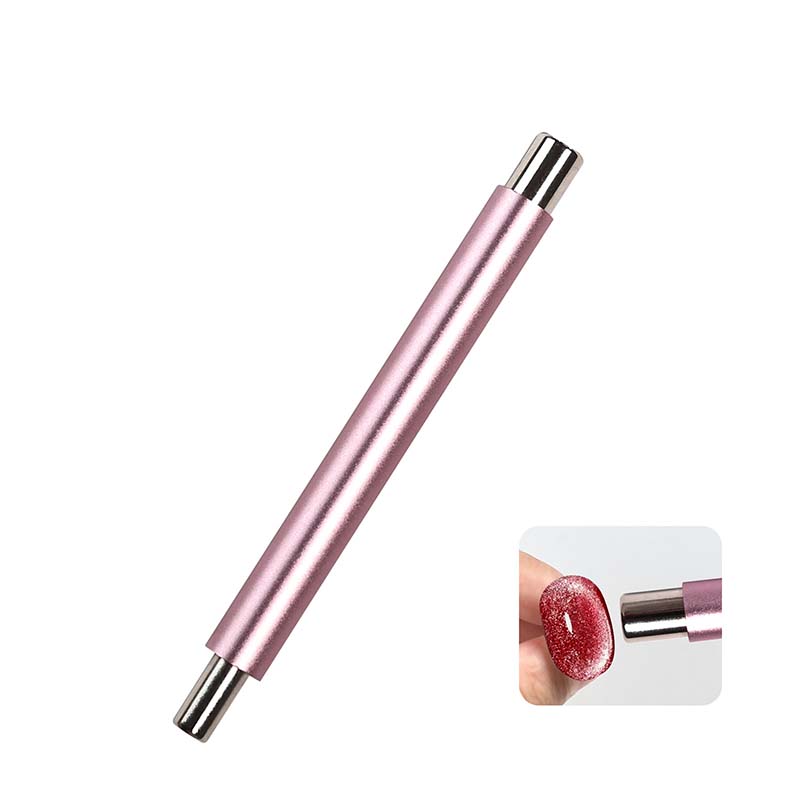 Магнитная палочка с двумя головками для кошачьего глаза - Круглый стальной цилиндрический магнит для 3D-нейл-арта и французского маникюра, Профессиональный инструмент для гель-лака