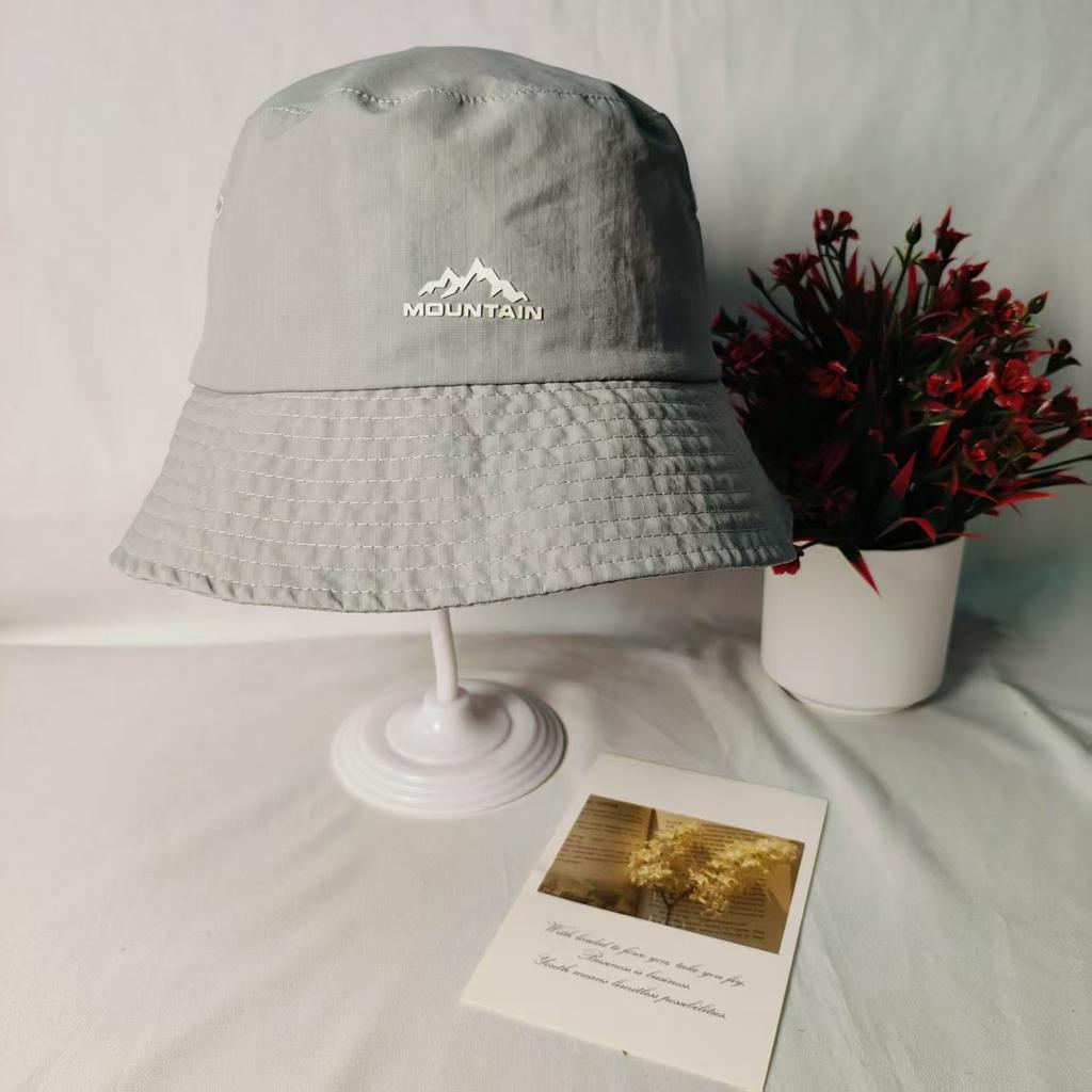 Men's and women's bucket hats spring summer autumn foreign style letter embroidery new hill sun hat outdoor autumn travel sun protection basin hat