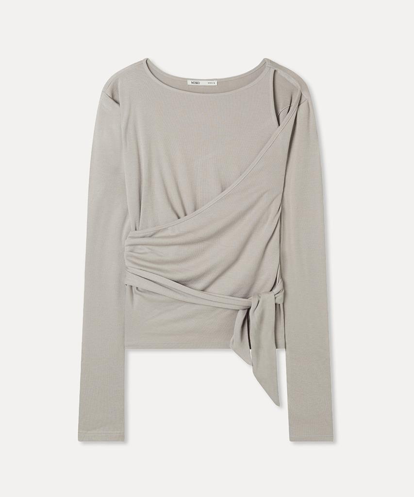 MIXXO Футболка с длинным рукавом с разрезом и запахом Re Lwg32Ss_Miwlwg52Qs