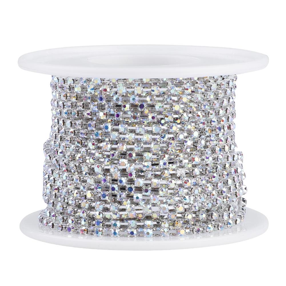 1 Roll Gold/Silver Crystal Chain For Necklace Wedding Decoration Accessories