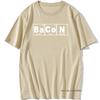 Periodic Table Chemistry Of Bacon T Shirt Design Funny Tshirt Unisexs Tops Tees Short Sleeve Camisetas Tshirt