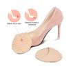 1 Pair Breathable Women's Invisible Toe Cover With Padding Toe Topper Liner Socks Non-Skid Bottom For High Heels Cushions
