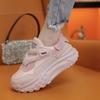 Inner Height-increasing Women's Shoes 2024 Spring New Versatile Sports and Leisure Shoes Platform-soled Muffin Shoes Small Leather Shoes