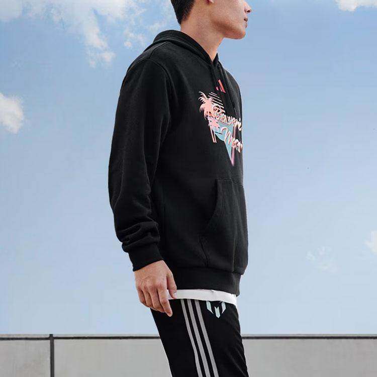 adidas Толстовка с капюшоном Messi Football Graphic Hoodie для мужчин, черная JD7128