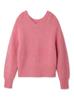 Emi Alpaca Blend Pink Women's 2-Way Pullover, 13WNT234023,