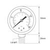 TS-Z53 Water Pressure Gauge Dual Scale Gas Pressure Gauge 0-160 PSI/0-11 Bar Test Range Oil Pressure Gauge