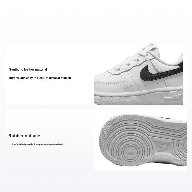 Nike Force 1 Low SE TD 40th Anniversary — белые черные детские кроссовки FJ2888-100