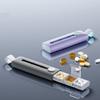 Portable Plastic Divided Pill Box Push Pull Style with Lid Pill Storage Box 3 Grids Pill Dispenser Travel