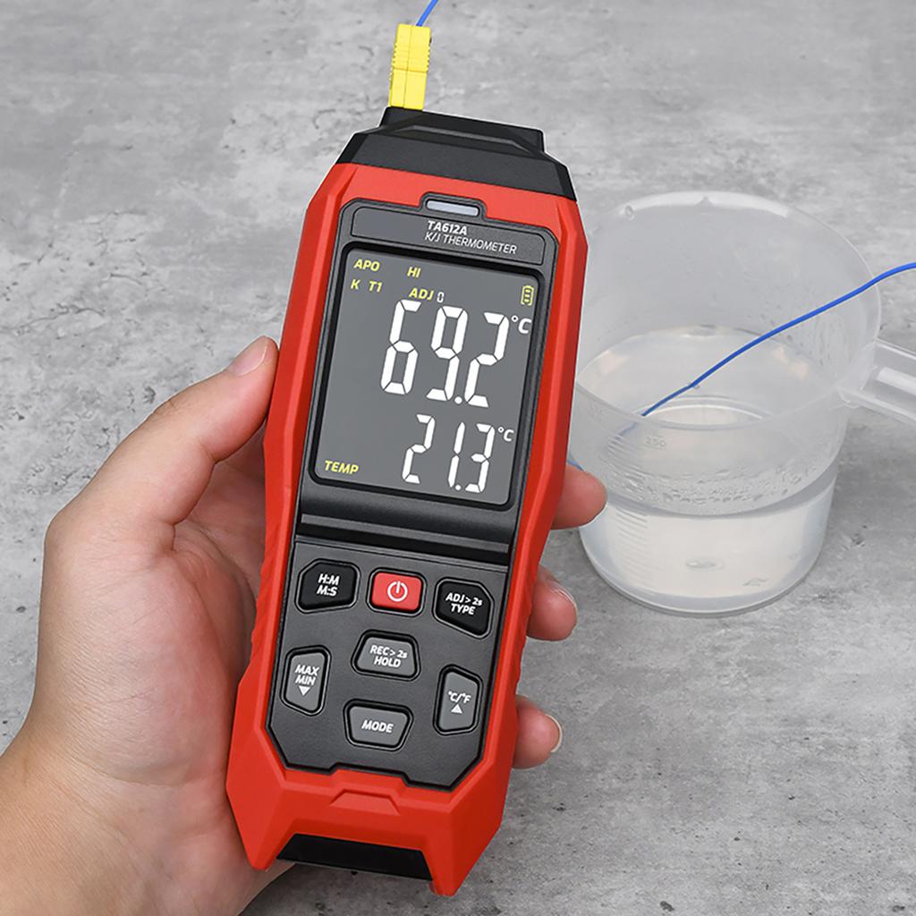 TASI TA612C 4-канальный термометр-термопара типа K/J -200~1372/ -328~2501 градусов Фаренгейта Ручной цифровой ЖК-измеритель температуры 5000 групп