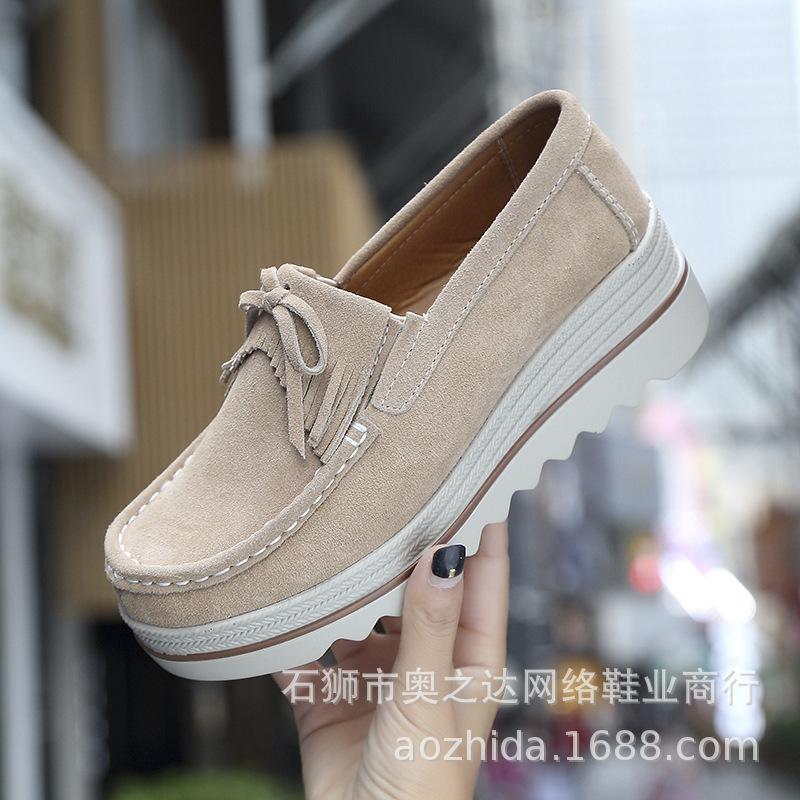 Весенние и осенние повседневные туфли на толстой подошве для женщин Pine Cake