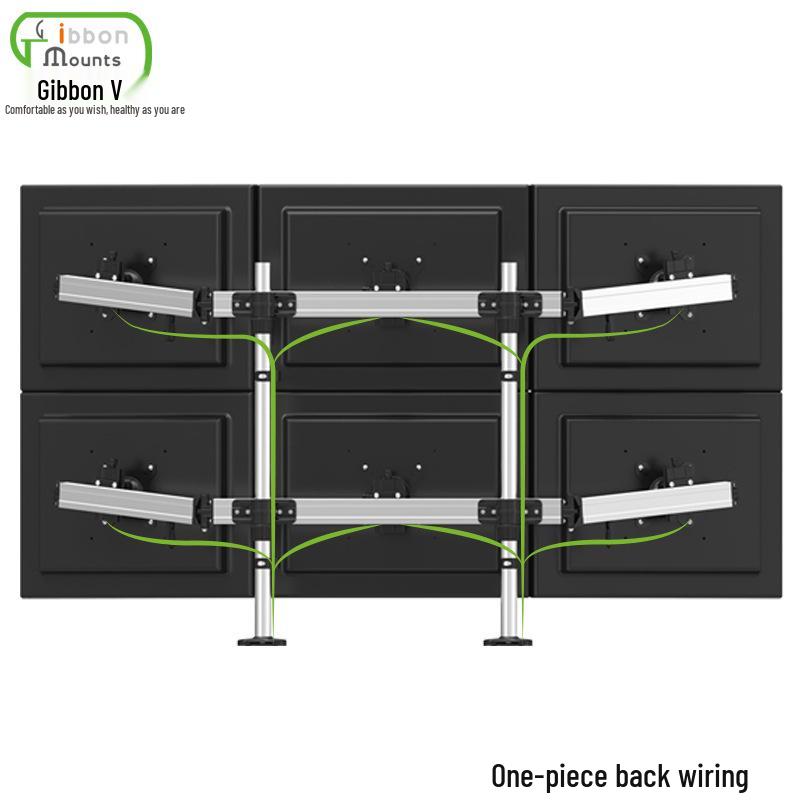 Gibbon MP260C-2 Двойная стойка для шести ЖК-мониторов для мониторинга ценных бумаг