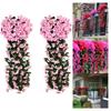 2 packs of bright artificial hanging orchid bouquets, 2023 fake wisteria vine hanging floral plants, long hanging bush flower garlands for walls