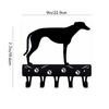 Greyhound Key Rack & Dog Leash Hanger - 9 Inch/6 Inch Metal Wall Art for Wall-mounted Hooks - Stylish Key Holder Artwork