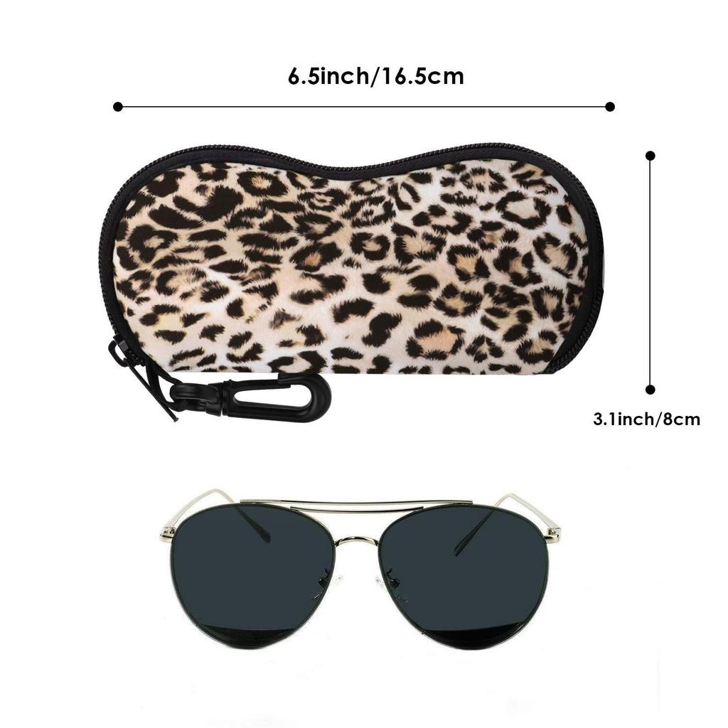Soft Sunglasses Case Durable Reading Glasses Case Fashion Zipper Glasses Pouch  for Men and Women