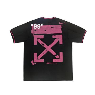 Off-White Ss26 Винтажная Американская Уличная Мода С Задней Ручной Росписью Дизайн Стрелы Легкая Роскошь Модный Универсальный Короткий Рукав Футболка OFFTEGLOG334Q