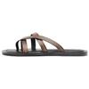 Open-Toe Vintage Flat Strap Leather Sandals Women Sandals Brown 2633510105