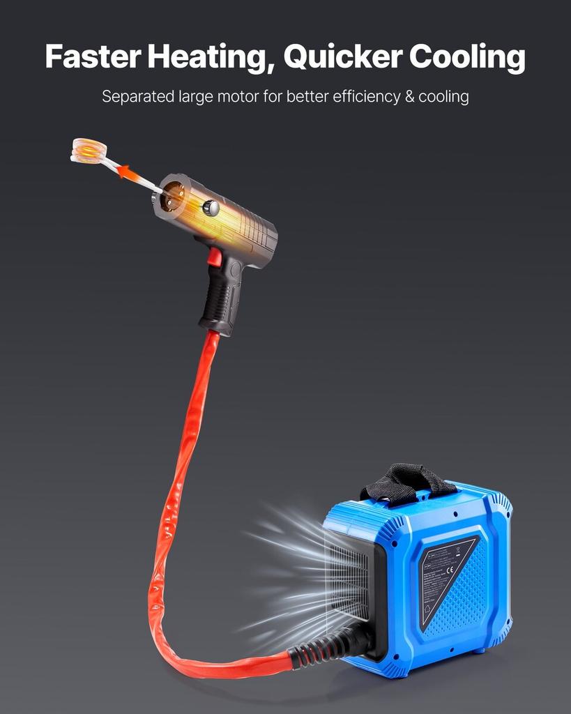 Induction Heater Bolt Removal, 1800W 230V Magnetic Induction Heater Kit, Handheld Nut Buster Tool, Mini Heating Machine for Rusty Screw Removing, Car