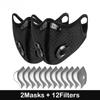 Mask with 4 Replacement Pad 2 Exhaust Valves Breathable Half Face Reusable Mask Face Cover for Cycling Outdoor Working Essential