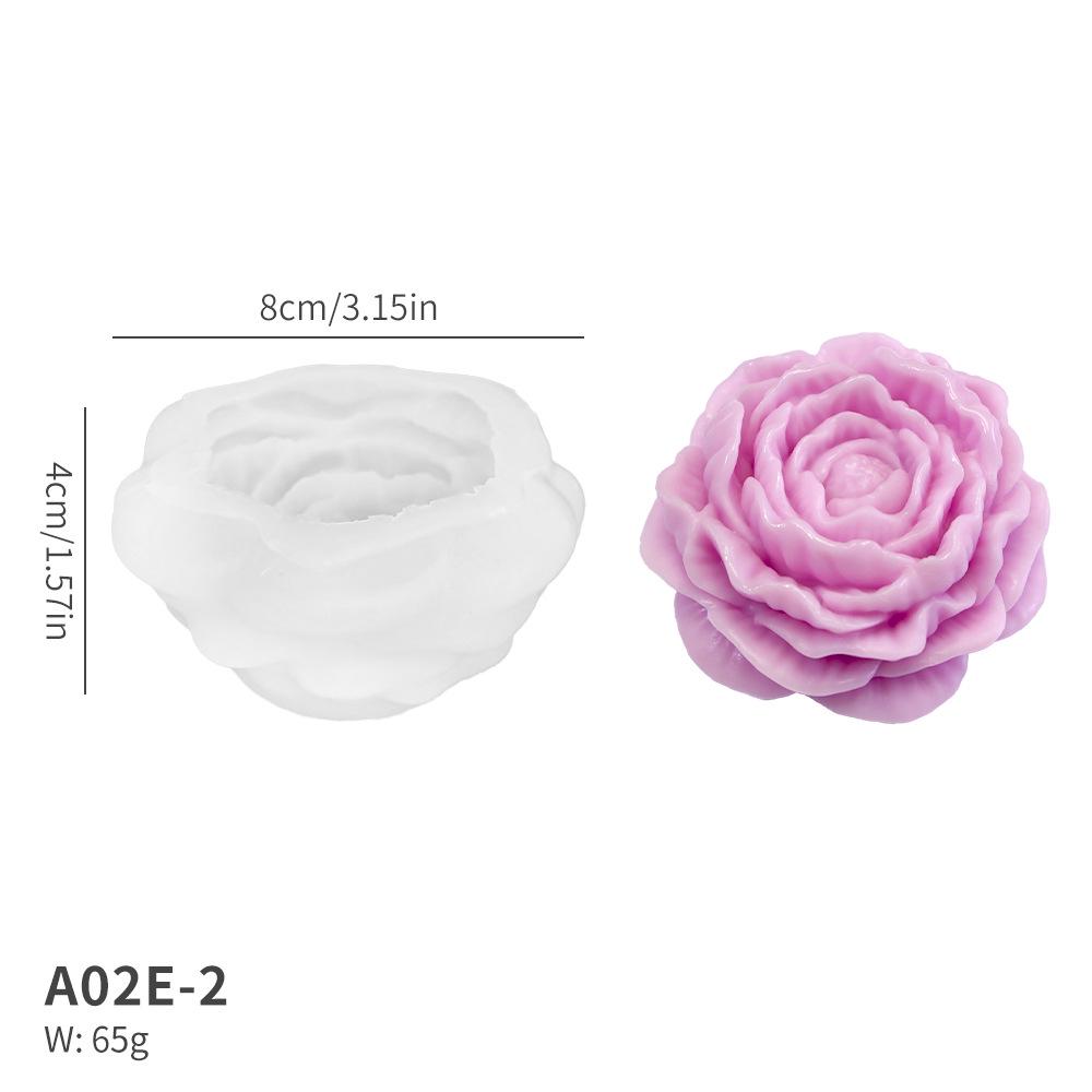 Силиконовая форма для свечи и мыла с ароматом лепестков розы 3D