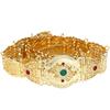 Gold Color Crystal Thin Belt For Women Waist Chain Adjustable Length Ethnic Bride Wedding Jewelry