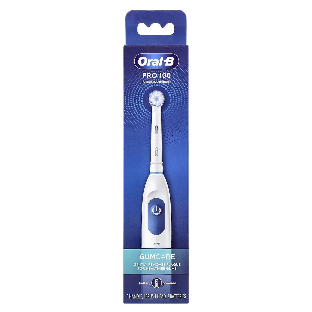 Oral-B Pro 100 Электрическая зубная щетка, Уход за деснами, 1 зубная щетка, 2 батарейки