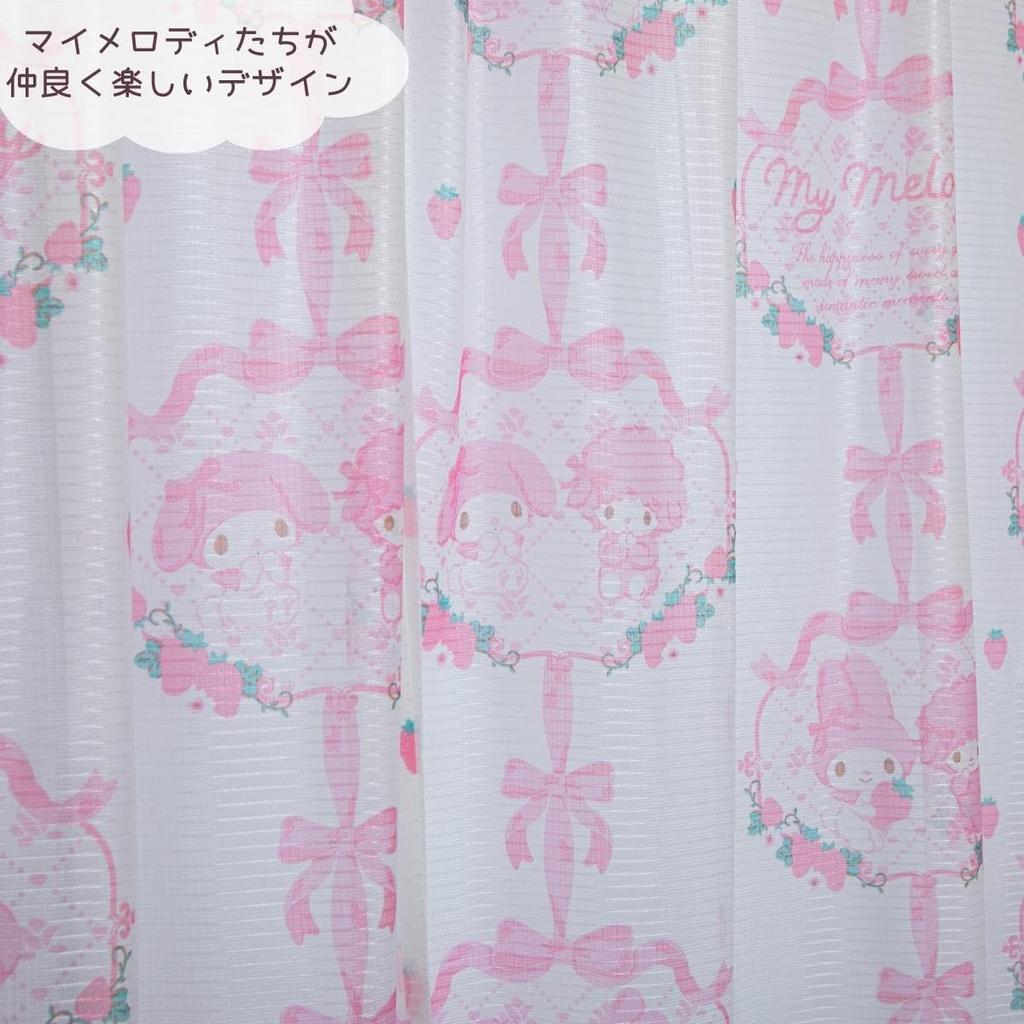 Sanrio My Melody My Sweet Piano Защита от ультрафиолета, трудно заметить снаружи Кружевная занавеска Ширина 100 x 133 см Длина Комплект из 2 шт. Sanrio SANRIO My Melody