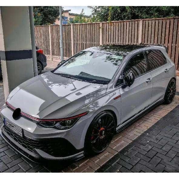 For Volkswagen Golf 8 MK8 GTD GTE R-Line GTI Clubsport 2020-2024 Maxton Style Front Bumper Lip Spoiler Splitter Guard