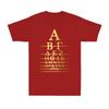Greek Alphabet Chart with Classic Greek Key Design Novelty Unisexs TShirt